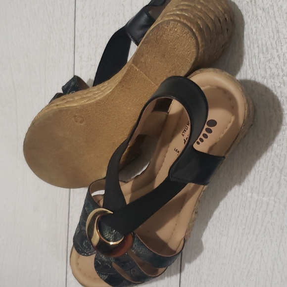 Spring Steps 38 sling back open toe wedges espadrilles - Picture 7 of 7